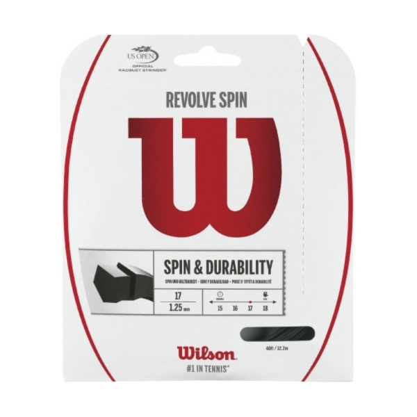 Теннисная струна Wilson Revolve Spin Black 1,25 12 метров